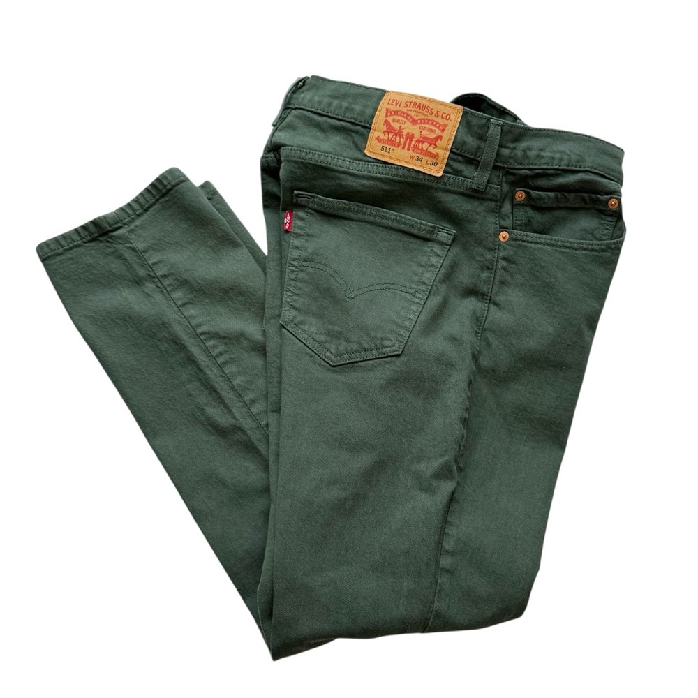 Levi's Men's Dark Green Jeans - Classic 5-Pocket